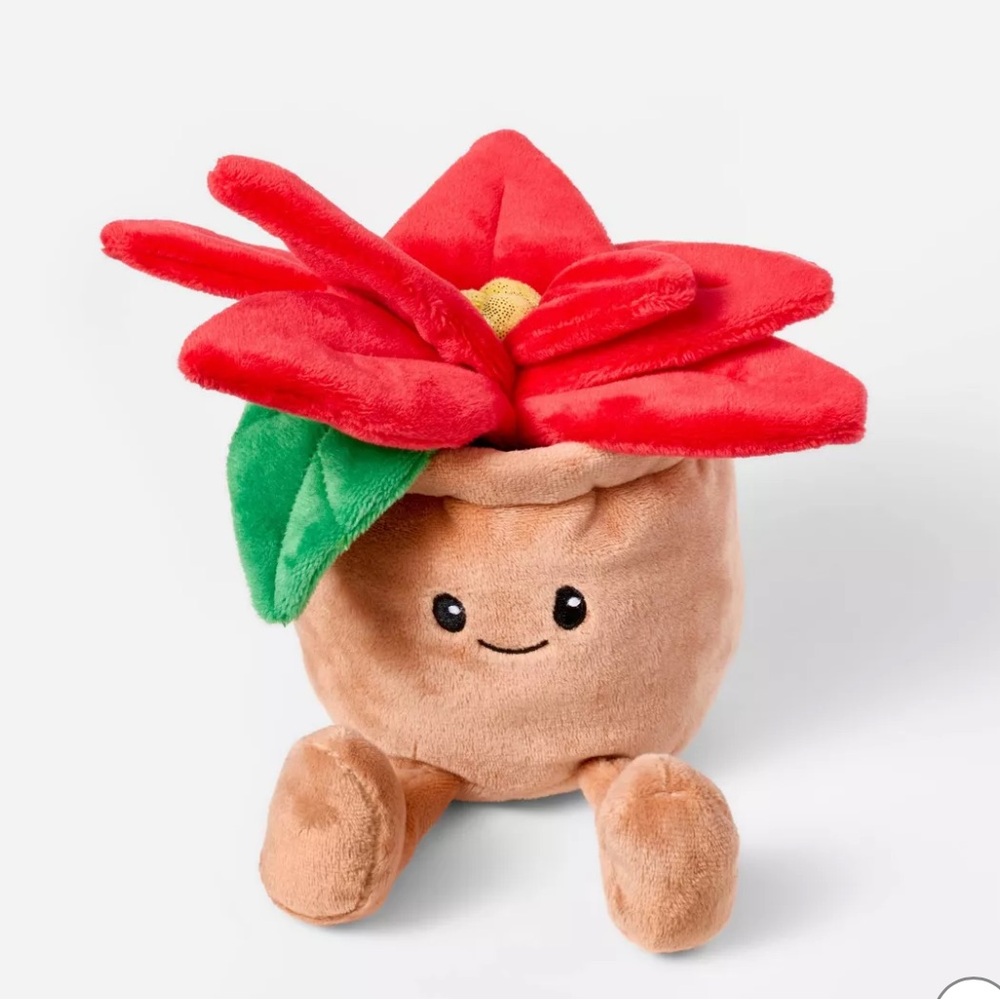 7'' Pointsettia Flower Pot Plush - Gigglescape
